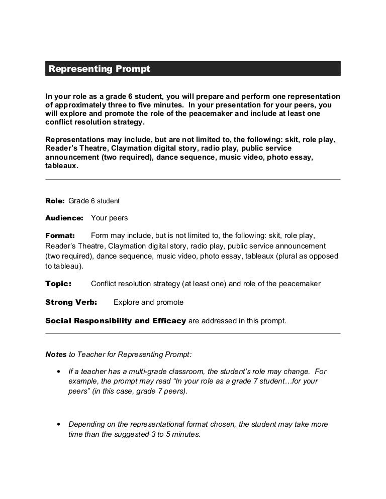 Grade 6 prompts final