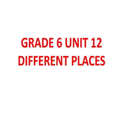Grade 6 unit 12 mg