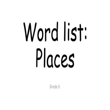 Grade 6 Word List Trimester 1