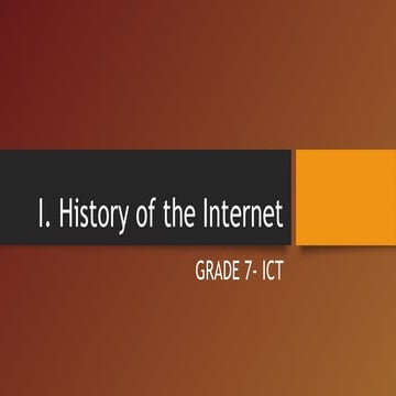 Grade 7   history of internet