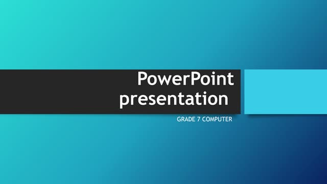 Grade 7 COMPUTER