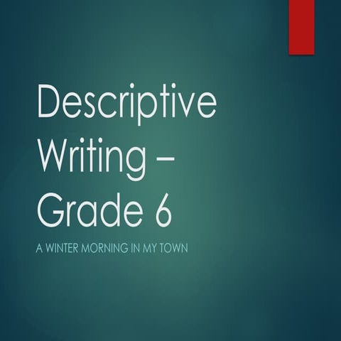 Winter Descriptive Essay | PDF