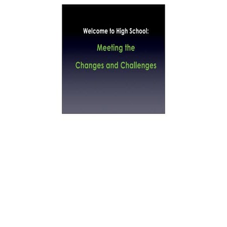 Grade 8 parent presentation 2012 