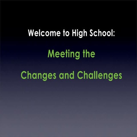 Grade 8 parent presentation 2013