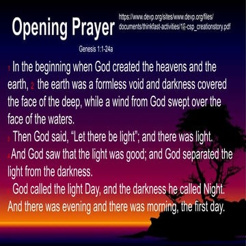 God created the Human being and the world.