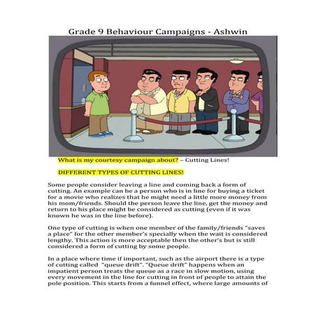 Grade 9 behaviour campaigns