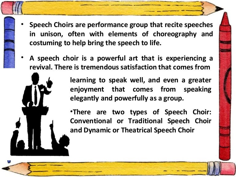 Speech Choir and Proper Hand Gestures