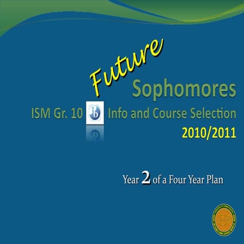 Grade 9 to10 courseselection 20102011