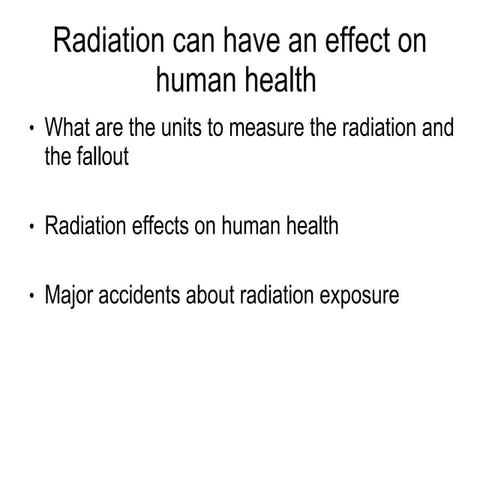 Radiation effects on humans | PDF