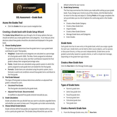Grade book Guideline