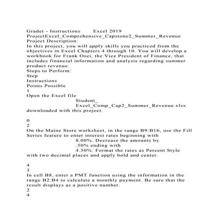 Grader - InstructionsExcel 2019 ProjectExcel_Comprehensive_Capsto.docx