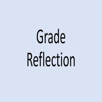 Grade reflection