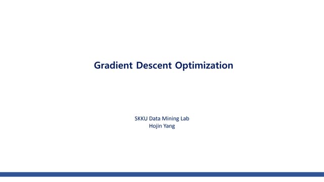 Gradient descent optimizer