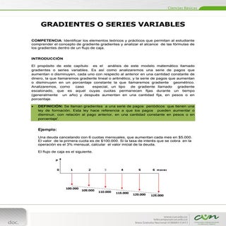 Gradientes o series variables