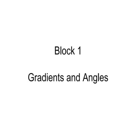 Gradients and angles