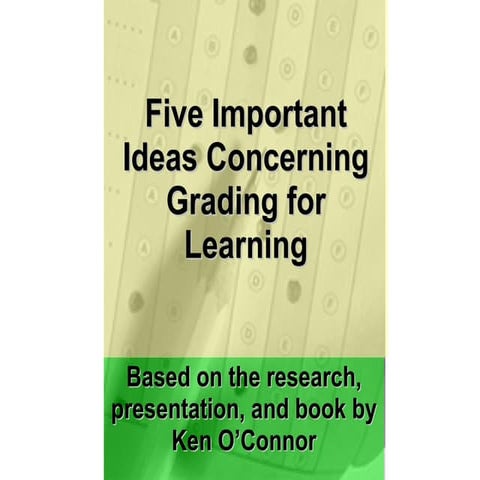 Grading For Learning Final