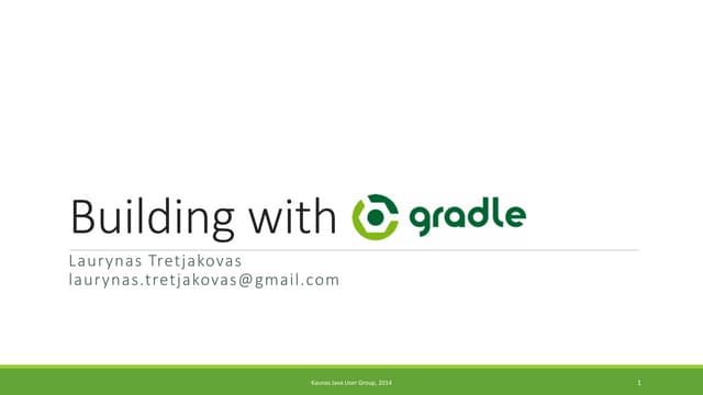 Building with Gradle