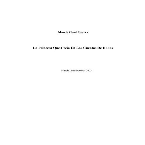 Grad marcia   la princesa que creia en cuentos de hadas