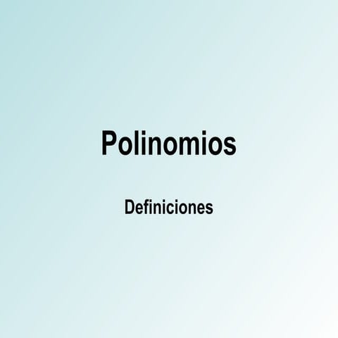 Grado de un polinomio