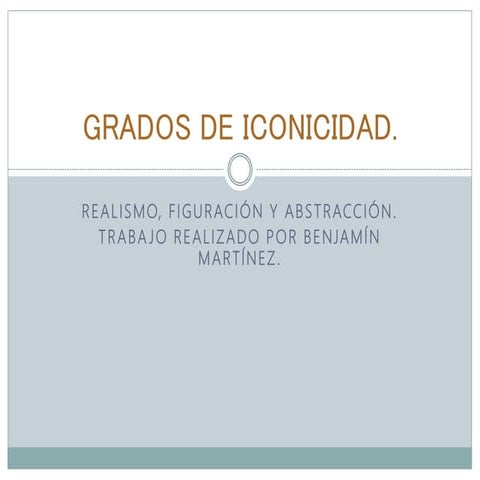 Grados de iconicidad plastica y visual