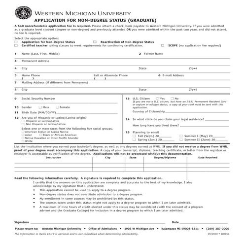 Graduate PTG Form