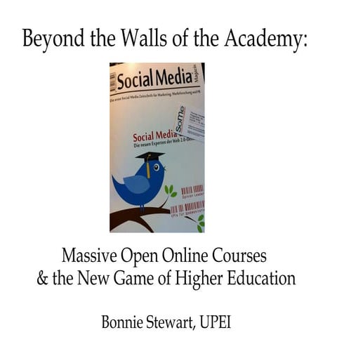 Massive Open Online Courses and the New Game of Higher Education