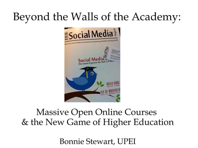 Massive Open Online Courses and the New Game of Higher Education