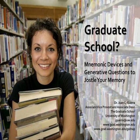 Graduate School: Mnemonic Devices & Generative Questions to Jostle Your Memory