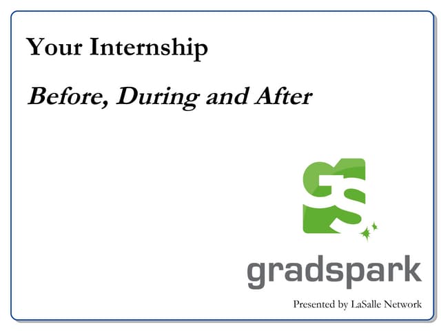 Gradspark   Your Internship