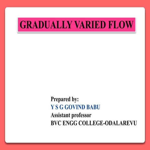 Gradually varied flow