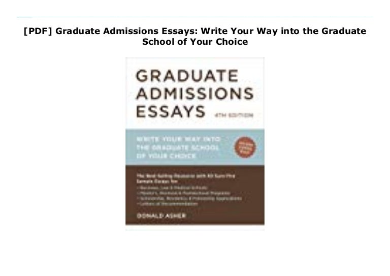 Best graduate school admission essays write into the graduate