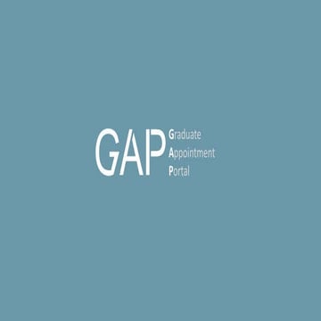Graduate Appointment Portal (GAP)