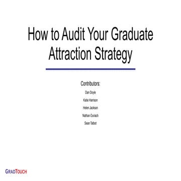 How to Audit Your Graduate Attraction Strategy