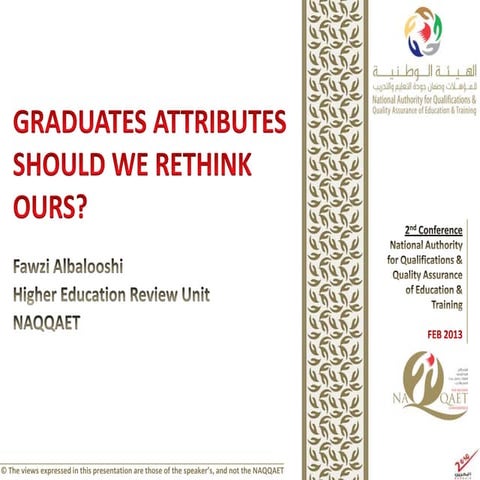 Graduates attributes   dr fawzi-day 1-session3