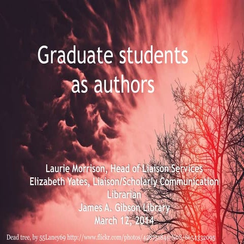 Graduate students as authors   