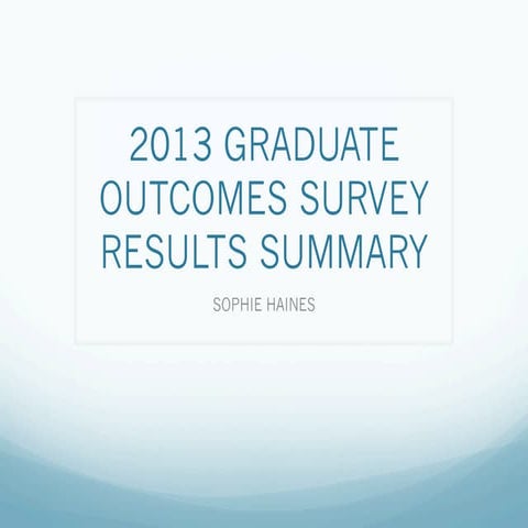 Graduate survey summary