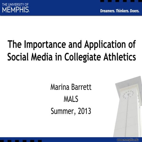The Importance and Application of Social Media in Collegiate Athletics