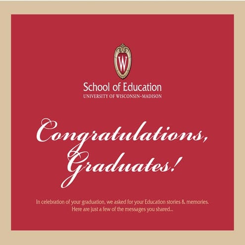 School of Education Stories - Class of 2013