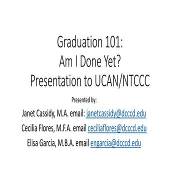 #UNTAdv14 Graduation 101: Am I Done Yet?