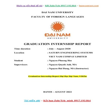Graduation Internship Report Đại Học Đại Nam, 9 Điểm.docx