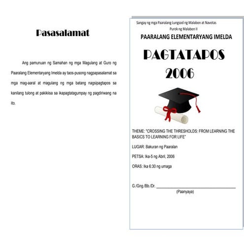 Graduation invitation