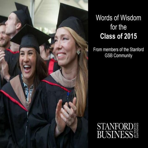 Words of Wisdom for the Class of 2015
