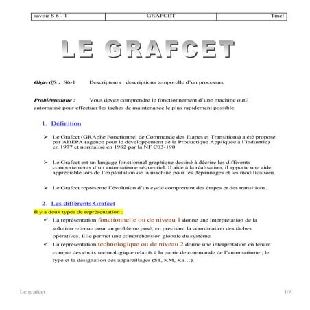 Grafcet cours
