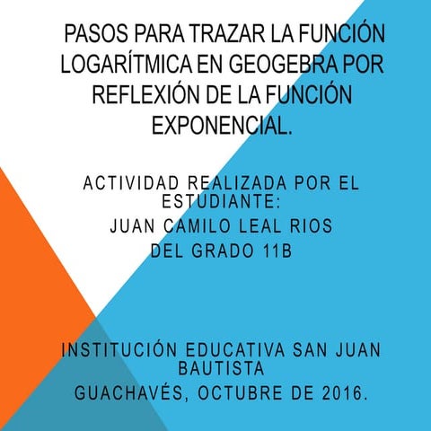 Grafica de la funcion logarítmica