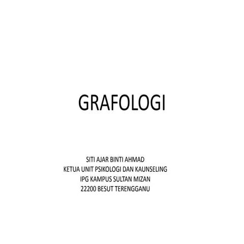 Grafologi