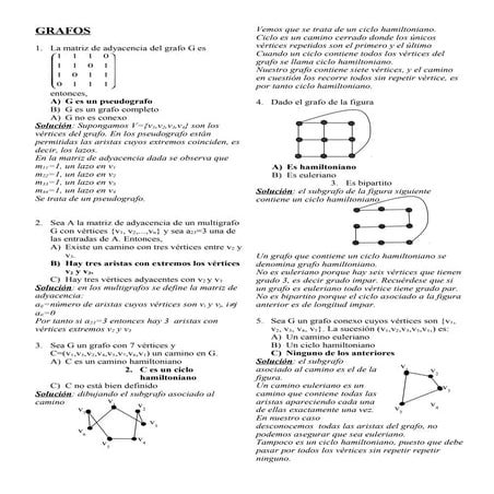 Grafos  resueltos