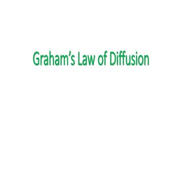 Graham's law of diffusion