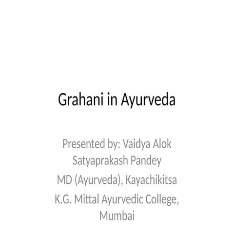 Grahani_Ayurveda_Presentation.pptx slide | PPTX