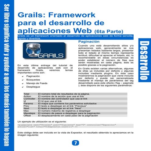 Grails: Framework para el desarrollo de aplicaciones Web No 6
