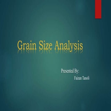Grain size analysis